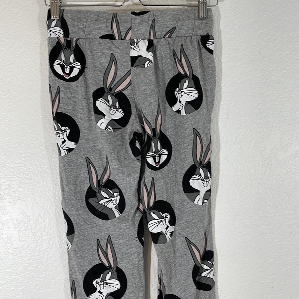 H&M DIVIDED Bugs Bunny Patterned Jersey Joggers With Pockets Size XS - Picture 6 of 10
